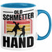 Handball Geschenk Tasse Geschenkidee Handball-Spieler Handballspielerin Mädchen Jungs Kaffee-Becher Old Schmetterhand Blau Trendation
