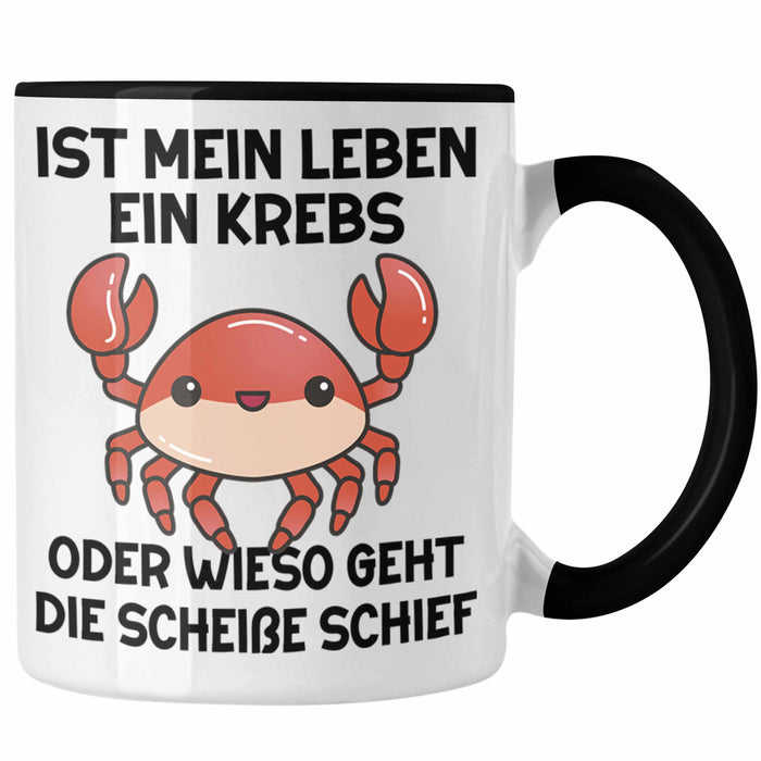 Dank Meme Tasse Spruch Internet Meme Geschenkidee Depressionen Ist Mein Leben Ein Krebs Oder Wieso Geht Die SCH Schief? Schwarz Trendation