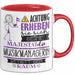 Musikmanagerin Tasse Geschenk Lustiger Spruch Bitte Erheben Sie Sich Seine Majestät Die Musikmanagerin Betritt Den Raum Rot Trendation