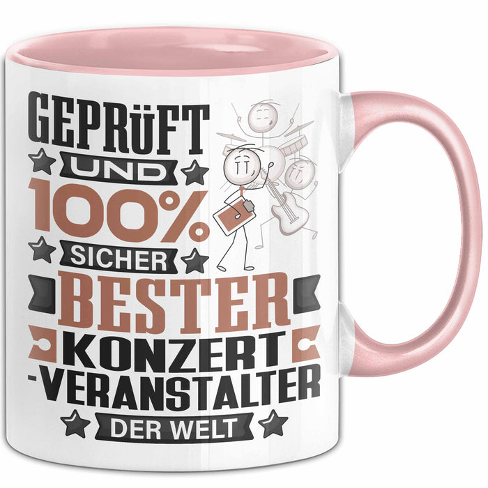 Konzertveranstalter Geschenk Lustiger Spruch für Konzertveranstalter Geschenkidee Bester Konzertveranstalter Der Welt Rosa Trendation