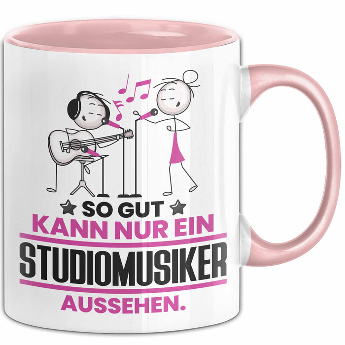 Studiomusiker Geschenk Tasse So Gut Kann Nur Ein Studiomusiker Aussehen Geschenkidee Kaffee-Becher Rosa Trendation