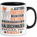 Halbschwager Geschenk Tasse Lustiger Spruch Erheben Sie Sich Der Halbschwager Betritt den Raum Schwarz Trendation