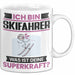 Skifahrer Tasse Geschenk für Skifahrer Geburtstag Lustiger Spruch Kaffee-Becher Was Ist Deine Superkraft Weiß Trendation