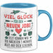 Büroarbeit Kollege Tasse Geschenk Lustige Geschenkidee Spruch Viel Glück Für Den Neuen Job Blau Trendation
