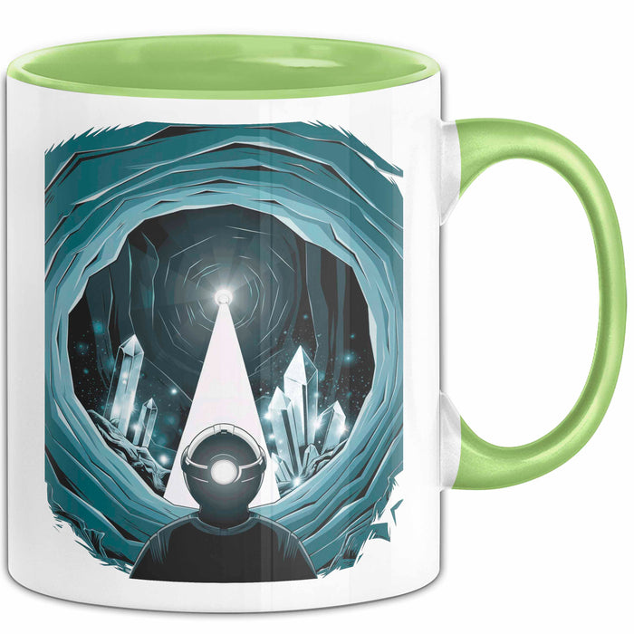 Höhlenforscher Tasse Geschenk Lustige Geschenkidee Spruch Für Höhlen Entdecker Grün Trendation