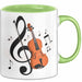 Geiger Tasse Geschenkidee für Liebhaber von Streichmusik Grün Trendation