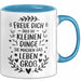 Motivation Tasse Geschenk Freue Dich Ueber Kleine Dinge Geschenkidee Geburtstag Blau Trendation