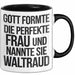 Waltraud Tasse Geschenk Gott Formte Die Perfekte Frau Waltraud Geschenkidee Schwarz Trendation