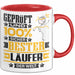 Läufer Geschenk Lustiger Spruch für Läufer Geschenkidee Bester Läufer Der Welt Rot Trendation