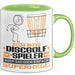 Discgolf-Spieler Geschenk Tasse Ich Bin Discgolf-Spieler Aber Sag Doch Einfach Superheld Lustige Geschenkdiee für Discgolf-Spieler Kaffee-Becher Grün Trendation