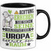 Uropa Geschenk Tasse Lustiger Spruch Erheben Sie Sich Der Uropa Betritt den Raum Schwarz Trendation