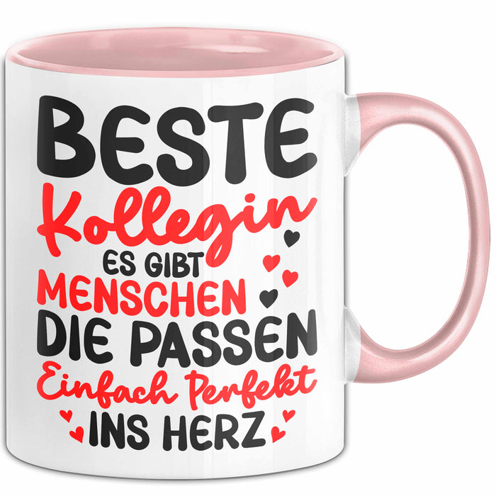Bürokollege Tasse Geschenk Lustige Geschenkidee Spruch Beste Kollegin Rosa Trendation