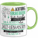 Jazz-Liebhaberin Tasse Geschenk Lustiger Spruch Bitte Erheben Sie Sich Seine Majestät Die Jazz-Liebhaberin Betritt Den Raum Grün Trendation