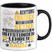 Reitstundenlehrer Geschenk Tasse Lustiger Spruch Erheben Sie Sich Der Reitstundenlehrer Betritt den Raum Schwarz Trendation
