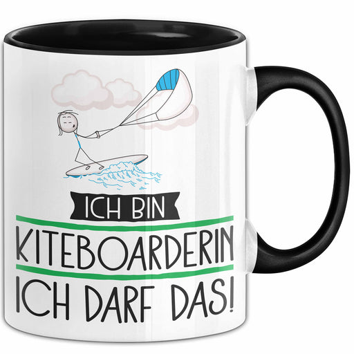 Geschenk für Kiteboarderin Tasse Lustige Geschenkidee Geburtstag Ich Bin Kiteboarderin Ich Darf Das Trendation
