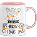 Geschenk für Live-Musik-Fan Tasse Lustige Geschenkidee Geburtstag Ich Bin Live-Musik-Fan Ich Darf Das Rosa Trendation