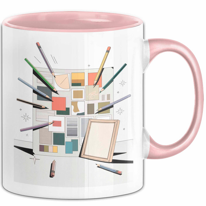 Art Direktor Tasse Geschenk Lustige Geschenkidee Spruch Für Visuelle Leiter Rosa Trendation