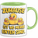 Quietscheente Tier Tasse Geschenk Lustige Geschenkidee Spruch Zuhause Ist Wo Meine Enten Sind Grün Trendation