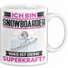 Snowboarder Tasse Geschenk für Snowboarder Geburtstag Lustiger Spruch Kaffee-Becher Was Ist Deine Superkraft Weiß Trendation