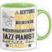 Jazz-Pianist Geschenk Tasse Lustiger Spruch Erheben Sie Sich Der Jazz-Pianist Betritt den Raum Grün Trendation