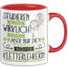 Kletterlehrerin Tasse Lustiges Geschenk Studieren Kann Wirklich Jeder Nur Die Besten Werden Kletterlehrerin Rot Trendation