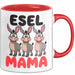 Esel Mama Tasse Geschenk Lustige Geschenkidee Spruch Esel Mama Rot Trendation
