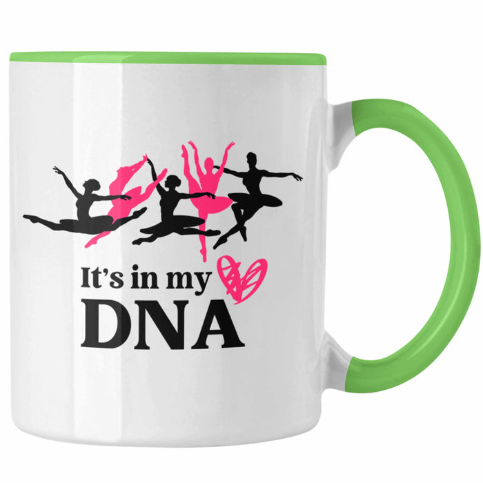 Trendation - Ballett Ballerina Tänzerin Tasse Mädchen Geschenk Frauen Tanzen Geschenkidee Kaffeetasse Grün Trendation