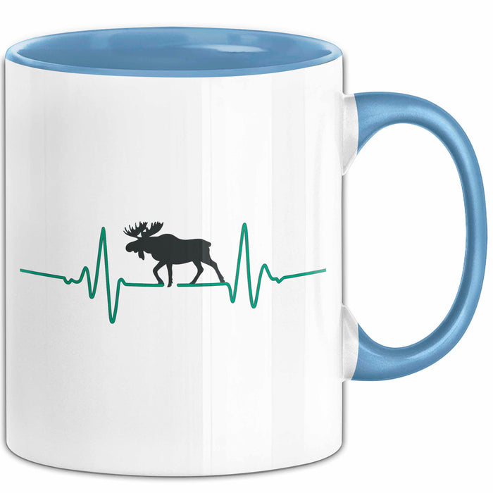 Skandinavischer Elch Tasse Geschenk Lustige Geschenkidee Blau Trendation