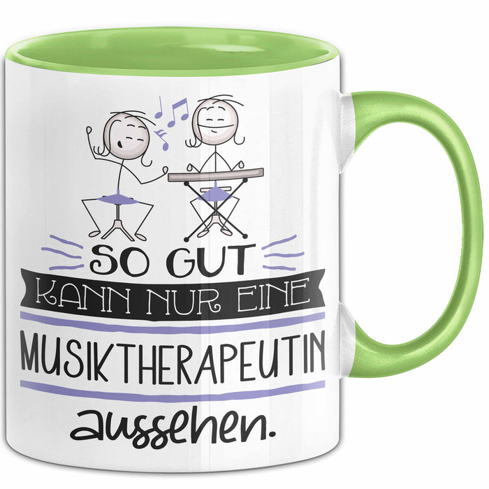 Musiktherapeutin Geschenk Tasse So Gut Kann Nur Eine Musiktherapeutin Aussehen Geschenkidee Geburtstag Weihnachten Lustig Grün Trendation