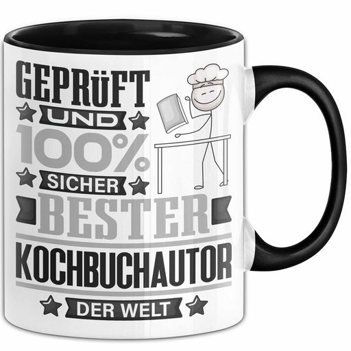 Kochbuchautor Geschenk Lustiger Spruch für Kochbuchautor Geschenkidee Bester Kochbuchautor Der Welt Schwarz Trendation