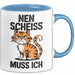Sarkastische Katzen Tasse Geschenk Lustige Geschenkidee Spruch Nen Scheiss Muss Ich Blau Trendation