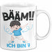 Tasse BÄÄM Ich bin 7 Kindergeburtstagsgeschenk mit DabTanz Weiß Trendation