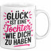 Tochter Tasse Geschenk Glueck Ist Eine Tochter Wie Dich Geschenkidee Mama Papa Weiß Trendation
