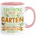 Hobby-Gärtner Geschenk Tasse Ich Möchte Nur In Meinem Garten Arbeiten Hühner Liebhaber Landwirt Bauer Geschenkidee Kaffee-Becher Rosa Trendation