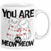 Valentinstag Tasse Geschenk für Ihn Sie Männer Für Paare Freundin Geschenkidee Kaffee-Becher Liebe You Are My Meow Meow Katzen-Besitzer Paar Weiß Trendation
