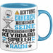 Keyboard-Spieler Geschenk Tasse Lustiger Spruch Erheben Sie Sich Der Keyboard-Spieler Betritt den Raum Blau Trendation