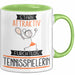 Tennisspielerin Tasse Geschenk Becher Stark Attraktiv Furchtlos Tennisspielerin Lustige Geschenkidee Grün Trendation