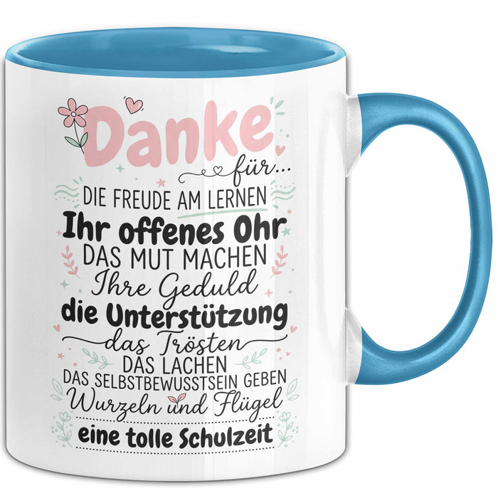 Lehrer Wertschätzung Danke Tasse Geschenk Lustige Geschenkidee Spruch Danke Für Blau Trendation