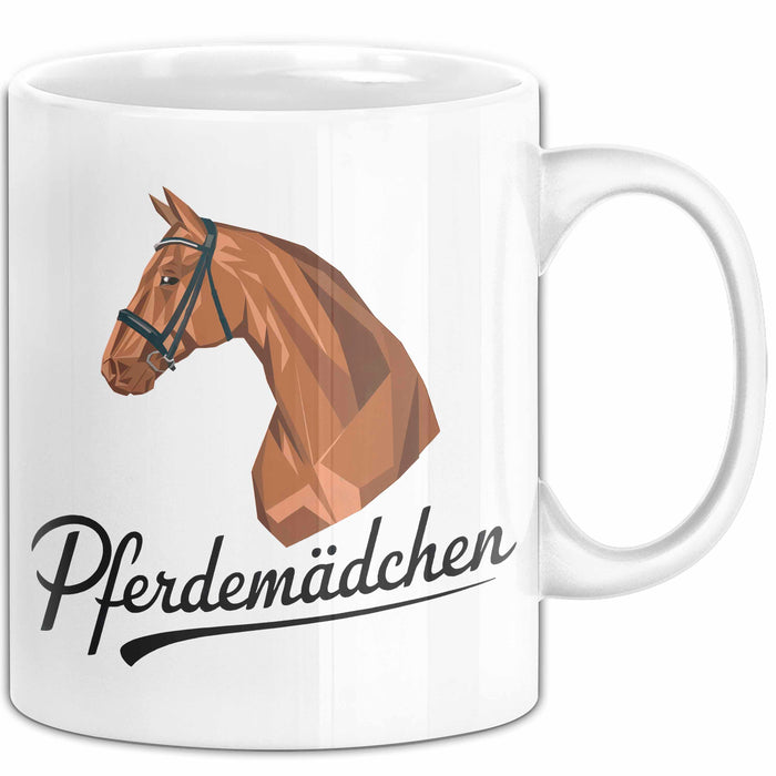 Pferde Tierliebhaber Tasse Geschenk Lustige Geschenkidee Spruch Pferdemädchen Weiß Trendation
