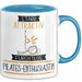 Pilates-Enthusiastin Tasse Geschenk Becher Stark Attraktiv Furchtlos Pilates-Enthusiastin Lustige Geschenkidee Blau Trendation