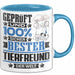Tierfreund Geschenk Lustiger Spruch für Tierfreund Geschenkidee Bester Tierfreund Der Welt Blau Trendation