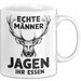 Hirschjäger Jagd Tasse Geschenk Echte Männer jagen ihr Essen Weiß Trendation