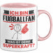 Fußballfan Tasse Geschenk für Fußballfan Geburtstag Lustiger Spruch Kaffee-Becher Was Ist Deine Superkraft Rosa Trendation