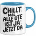 Ute Tasse Geschenk Chillt Mal Alle Ute Ist Ja Jetzt Da Geschenkidee Becher mit Name Blau Trendation