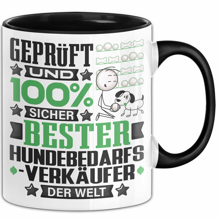 Hundebedarfsverkäufer Geschenk Lustiger Spruch für Hundebedarfsverkäufer Geschenkidee Bester Hundebedarfsverkäufer Der Welt Schwarz Trendation