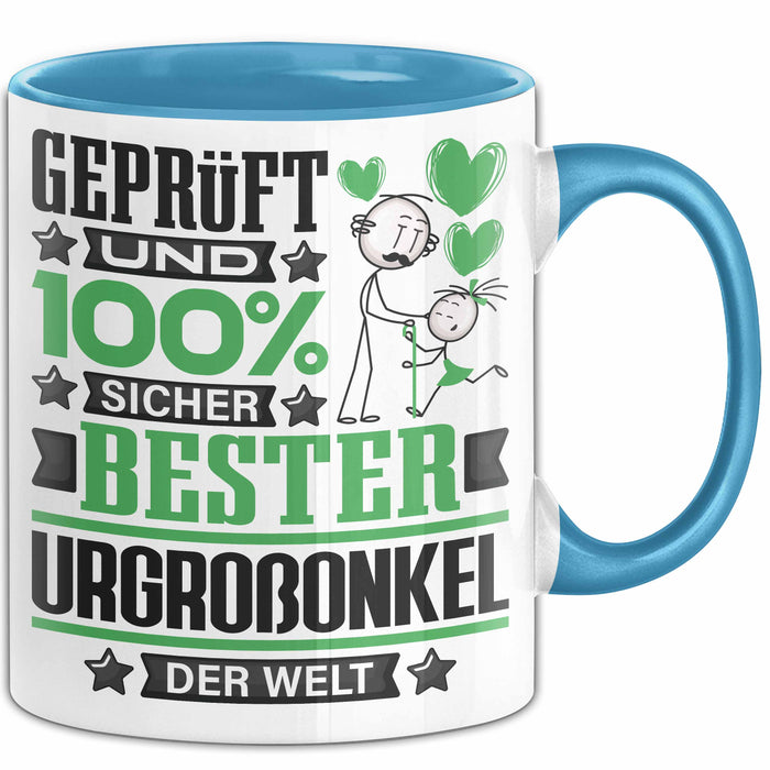 Urgroßonkel Geschenk Lustiger Spruch für Urgroßonkel Geschenkidee Bester Urgroßonkel Der Welt Blau Trendation