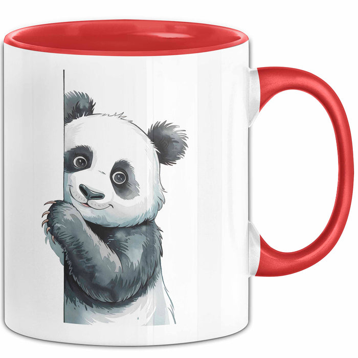 Süßer Panda Tasse Geschenk Lustige Geschenkidee Spruch Rot Trendation