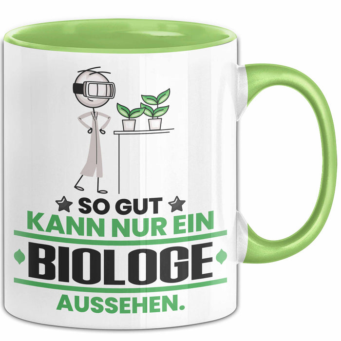 Biologe Geschenk Tasse So Gut Kann Nur Ein Biologe Aussehen Geschenkidee Kaffee-Becher Grün Trendation