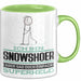 Snowshoer Geschenk Tasse Ich Bin Snowshoer Aber Sag Doch Einfach Superheld Lustige Geschenkdiee für Snowshoer Kaffee-Becher Grün Trendation