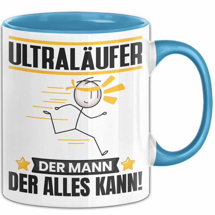 Ultraläufer Tasse Geschenk für Ultraläufer Der Mann Der Alles Kann Geschenkidee zum Geburtstag Blau Trendation